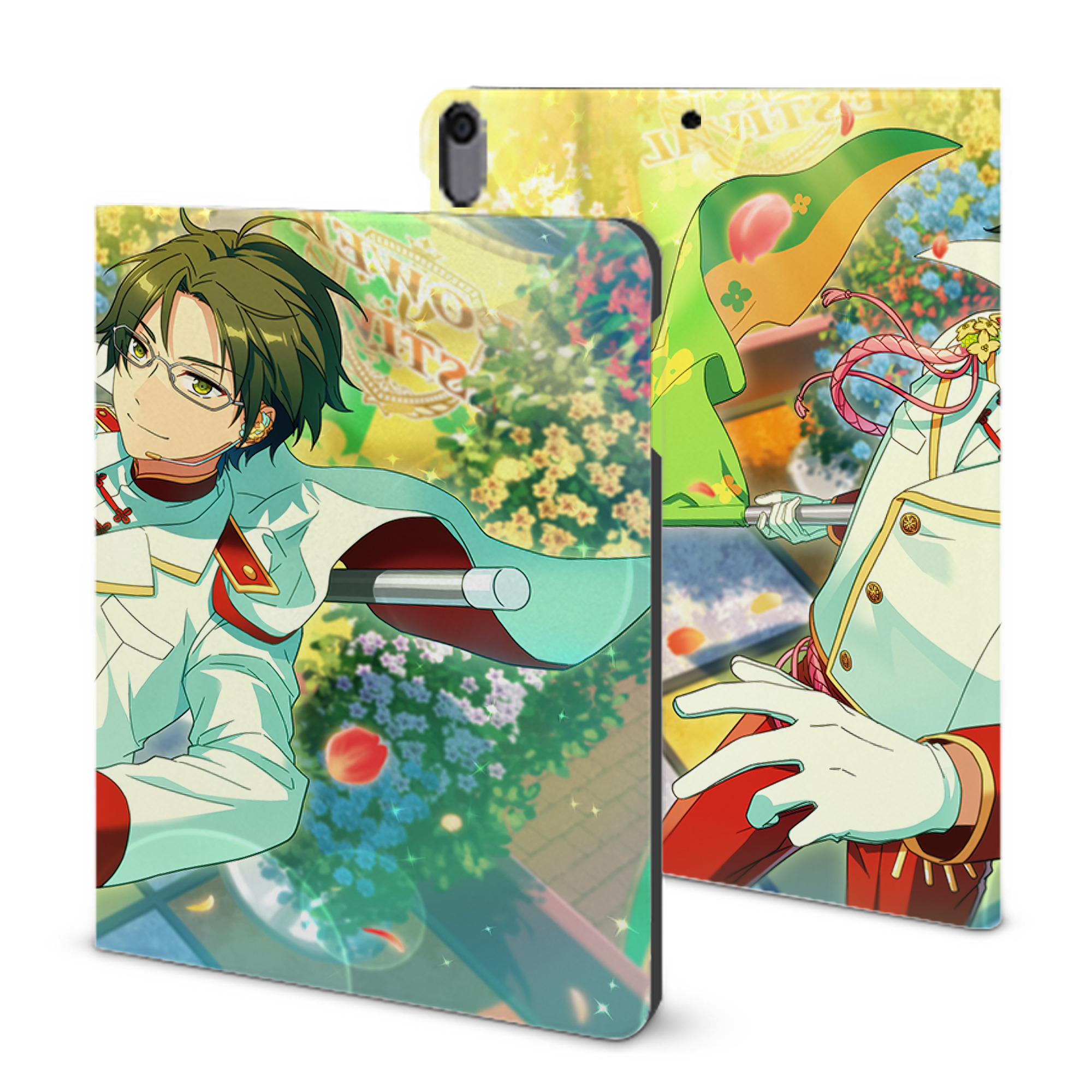 （画像用） あんさんぶるスターズ! Ensemble Stars IPad ケース ブック型 PUレザー TPU 耐衝撃 軽量 薄型 ペン収納なし 全面保護 IPad 各モデル対応